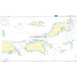 Product image of Admiralty Chart 2005 | Road Harbour to Capella Islands, featuring navigational markings, depth soundings, and coastal features, essential for safe marine navigation. It could be displayed as an art piece or used for navigation on a boat or ship.