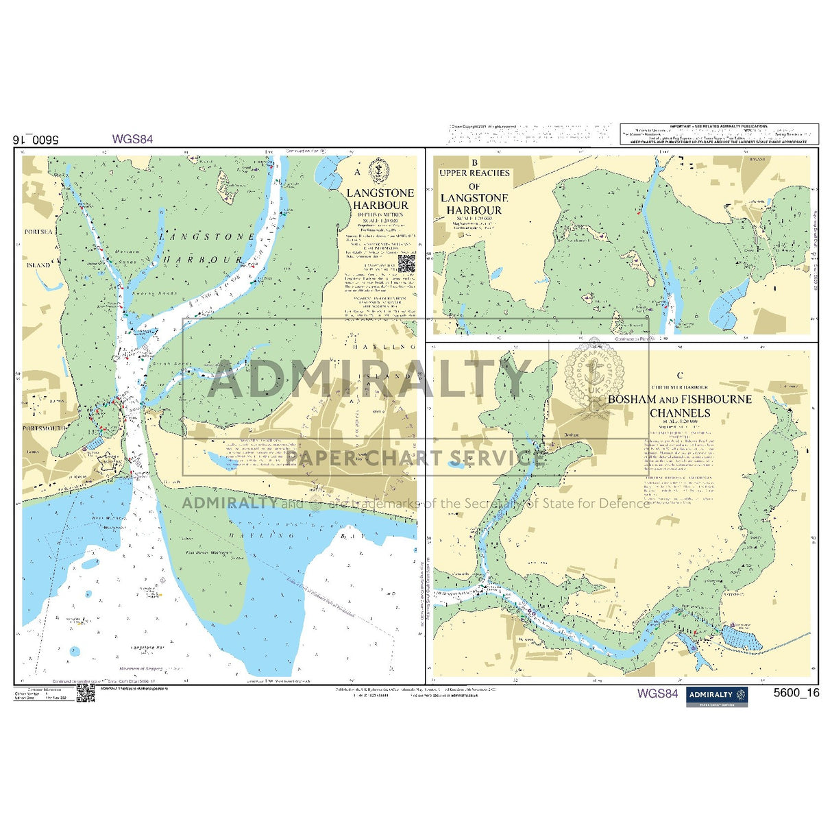 Nautical chart 5600_16 Langstone Harbour