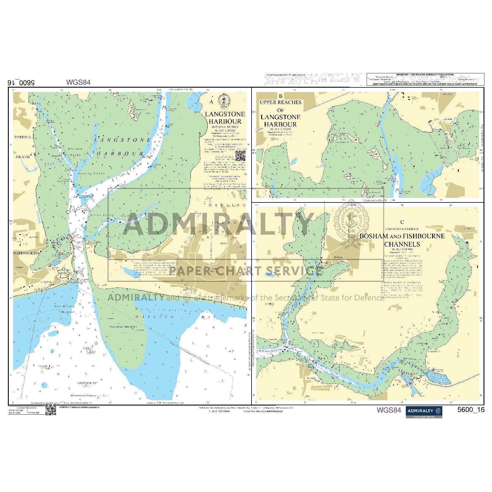 Nautical chart 5600_16 Langstone Harbour