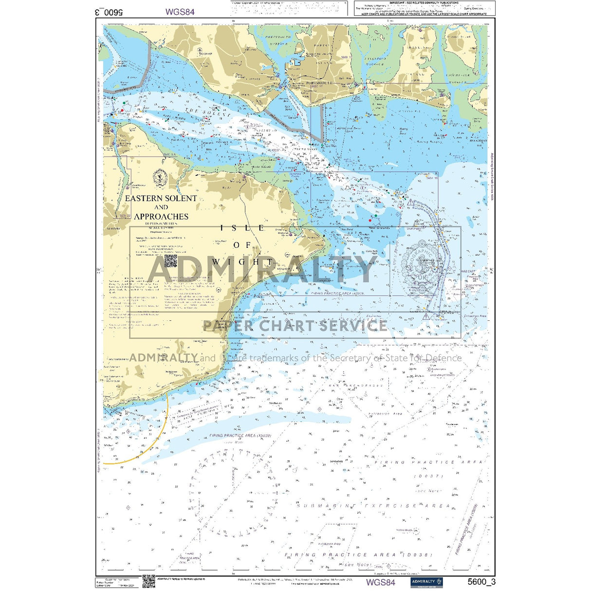 Nautical chart 5600_3 Eastern Solent and Approaches