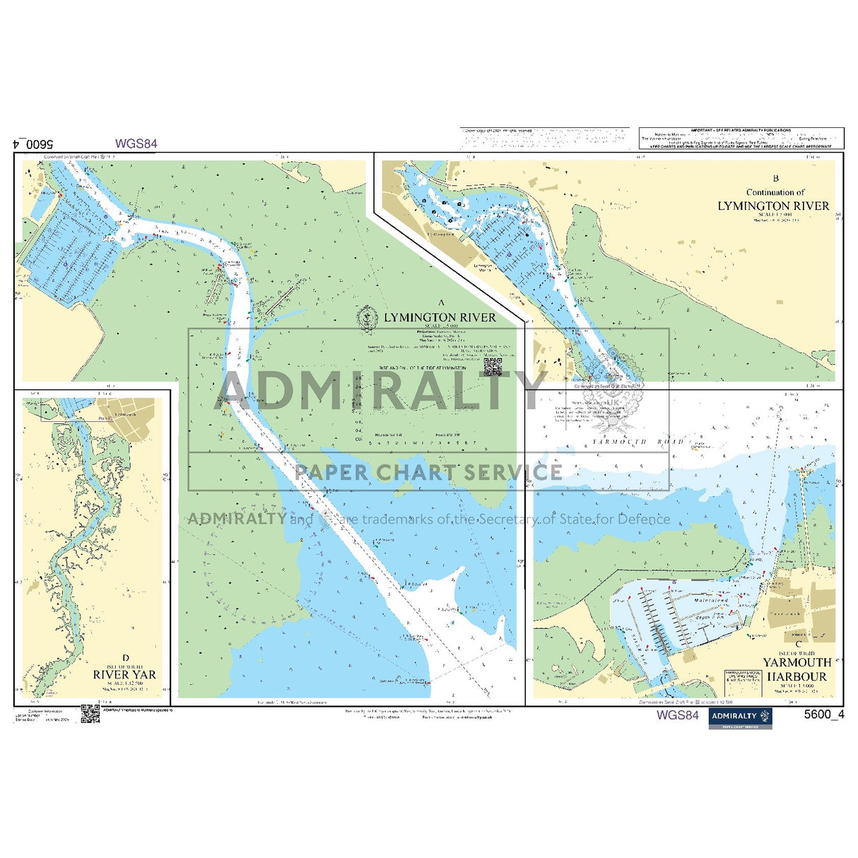 Nautical chart 5600_4 Lymington River