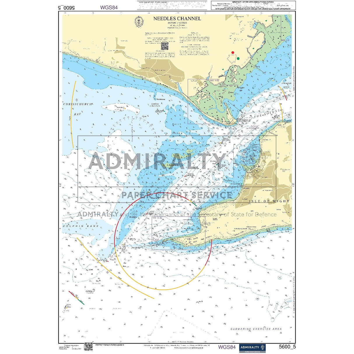 Nautical chart 5600_5 Needles Channel in the Solent