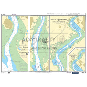 Nautical chart 5600_8 River Hamble in the Solent with 4 panels