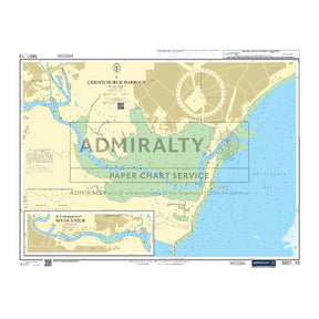Nautical chart 5601_13 Christchurch Harbour on the Dorset coast with 2 panels