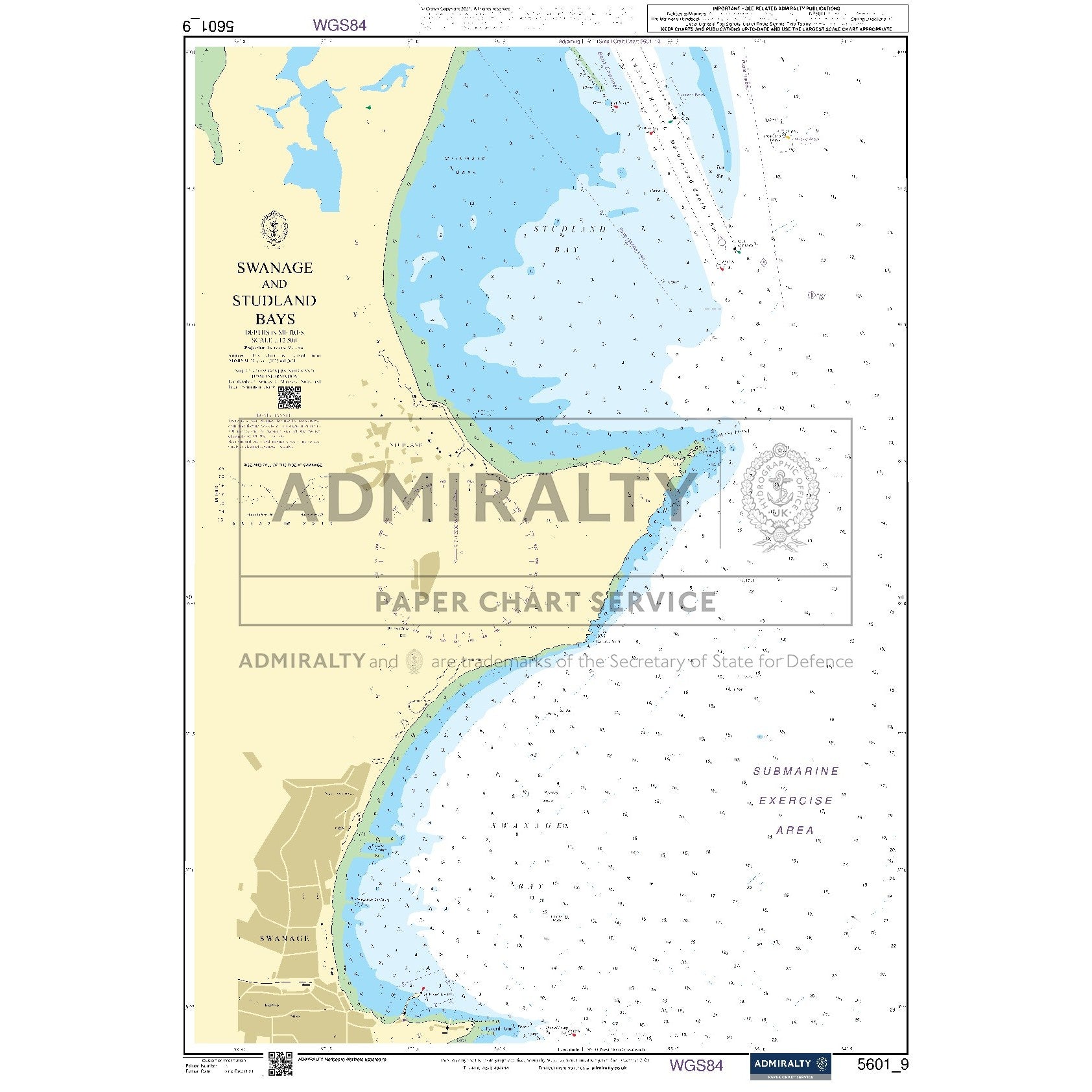 Nautical chart 5601_9 Swanage and Studland Bays
