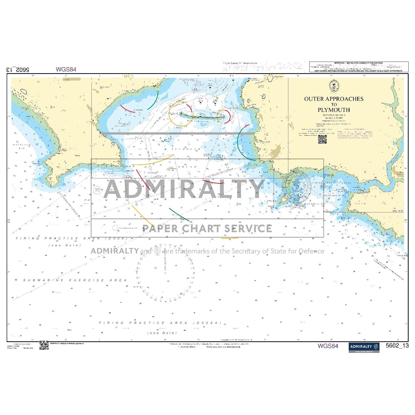 Nautical chart 5602_13 Outer Approaches to Plymouth on the South Devon coast