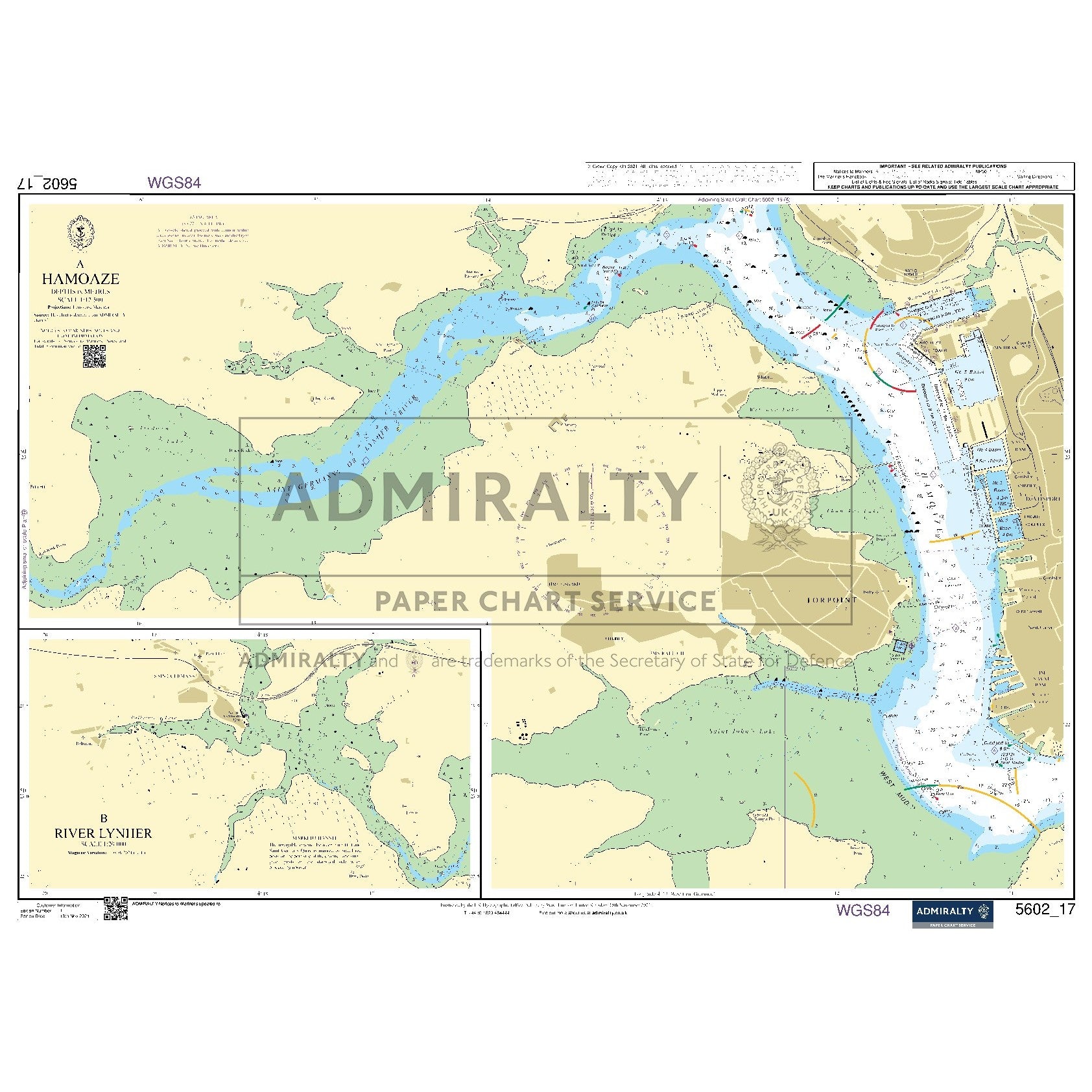 Nautical chart 5602_17 Hamoaze