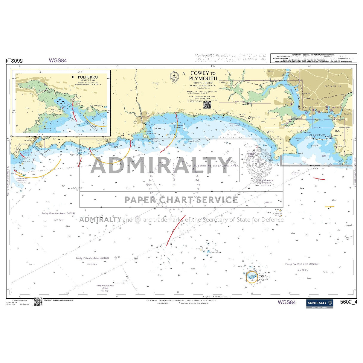 Nautical chart 5602_4 Fowey to Plymouth