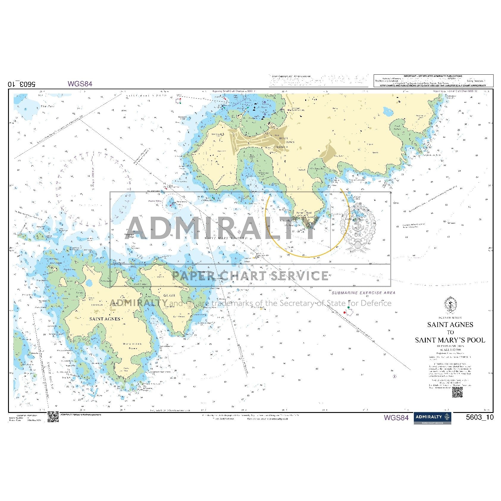 Nautical chart 5603_10 Isles of Scilly - Saint Agnes to Saint Mary's Pool