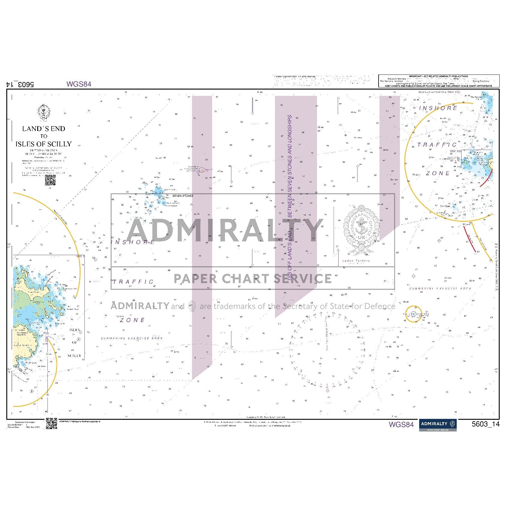 Nautical chart 5603_14 Land's End to Isles of Scilly