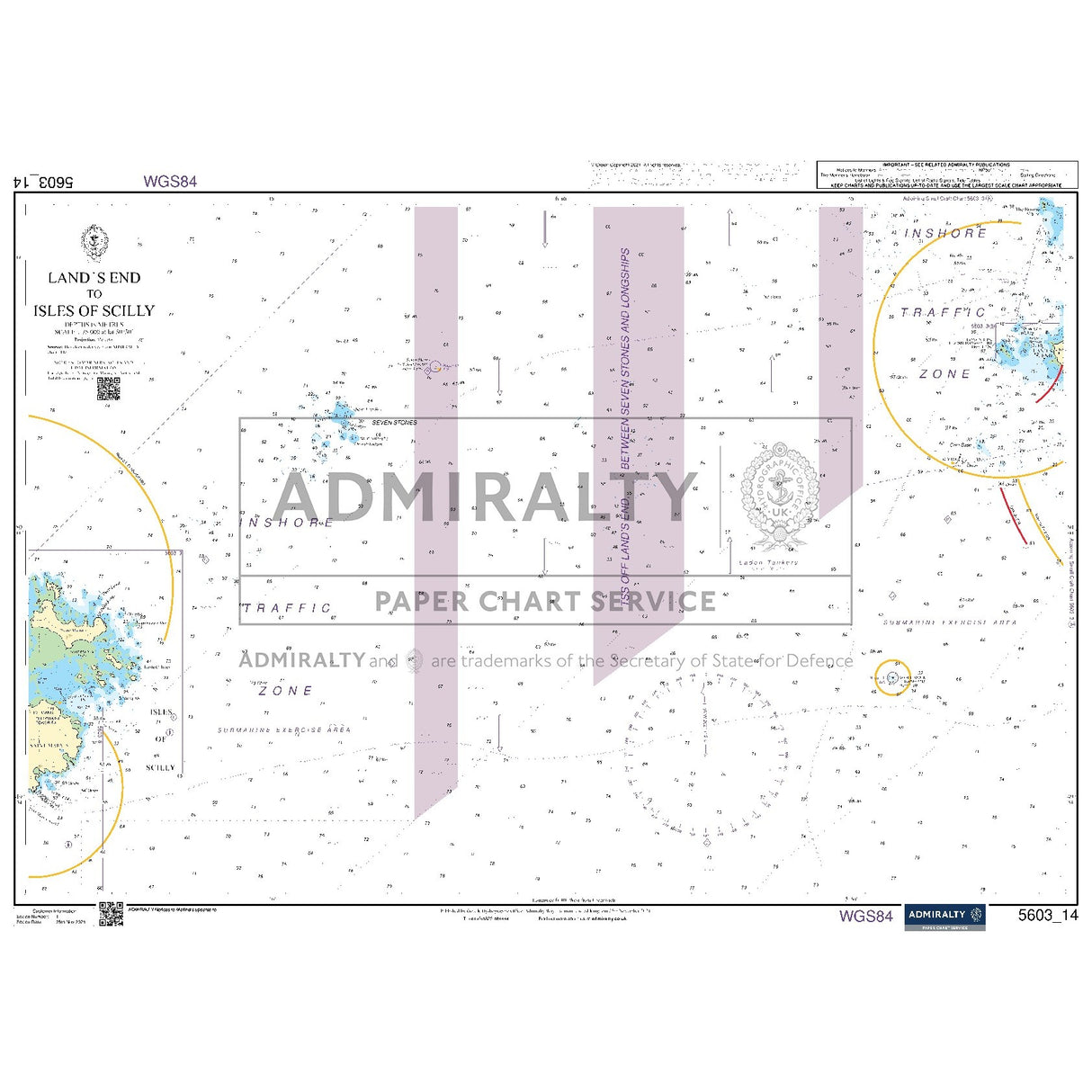 Nautical chart 5603_14 Land's End to Isles of Scilly