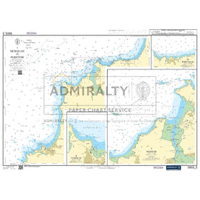 Nautical chart 5603_5 Newquay to Padstow on the Cornish coast with 4 panels