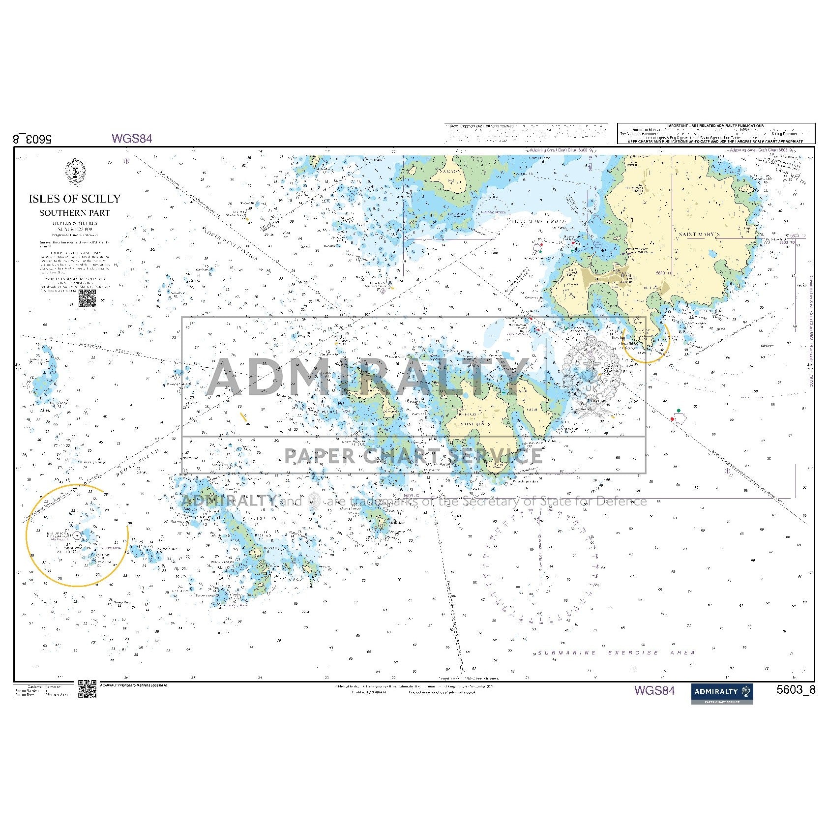 Nautical chart 5603_8 Isles of Scilly - Southern Part