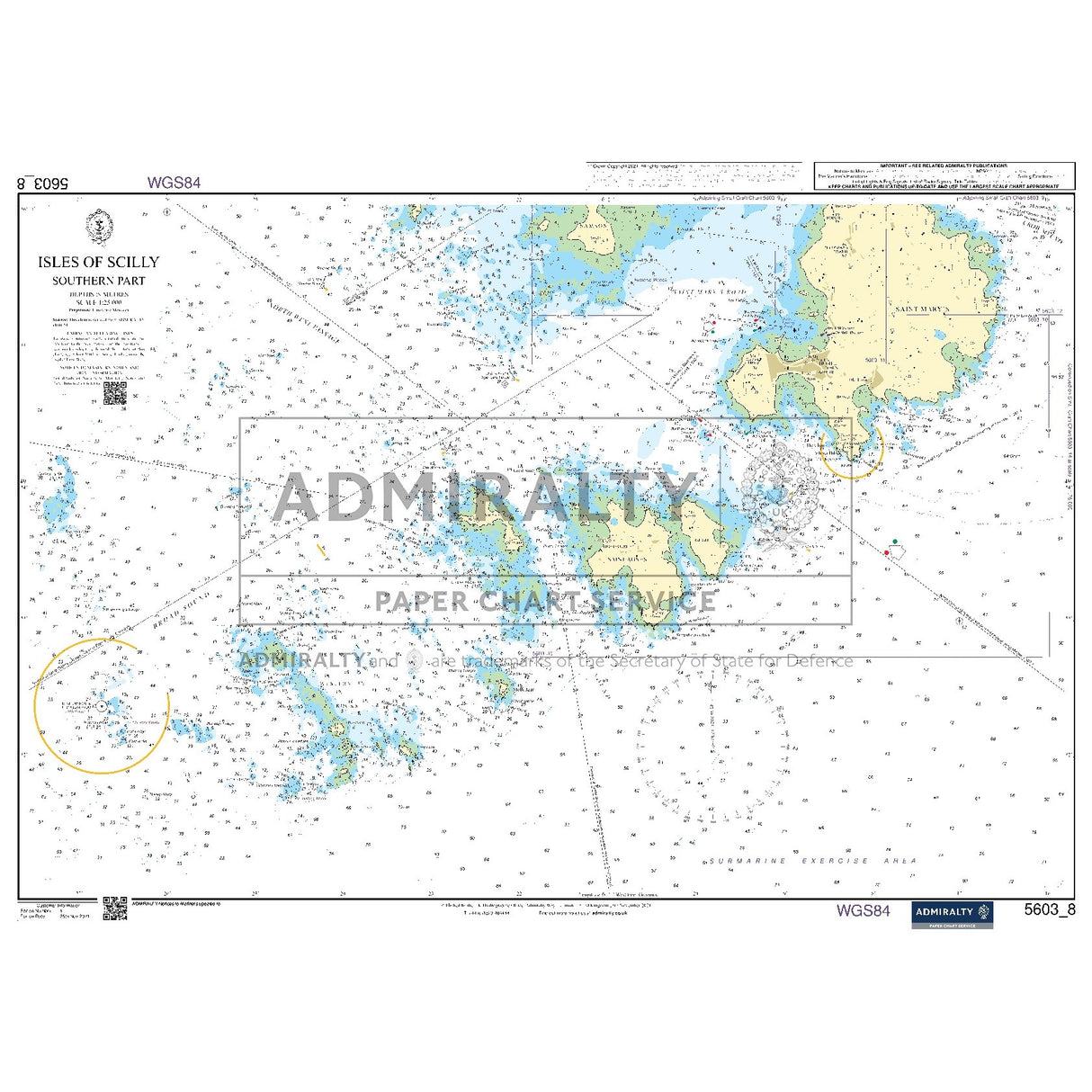 Nautical chart 5603_8 Isles of Scilly - Southern Part