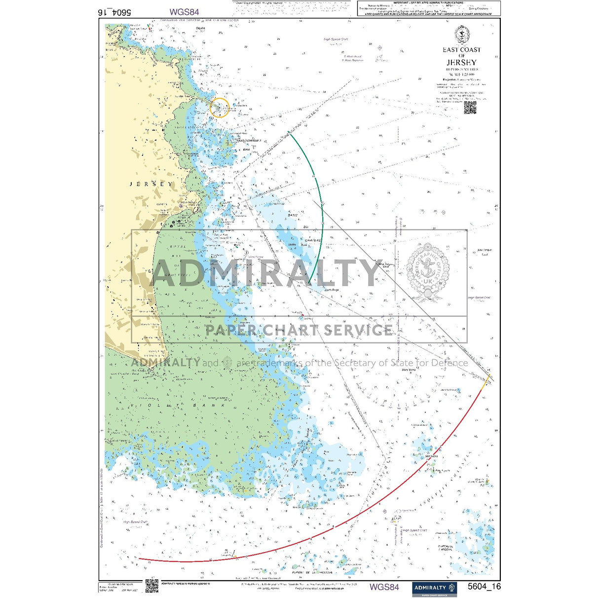 Nautical chart 5604_16 East Coast of Jersey in the Channel Islands