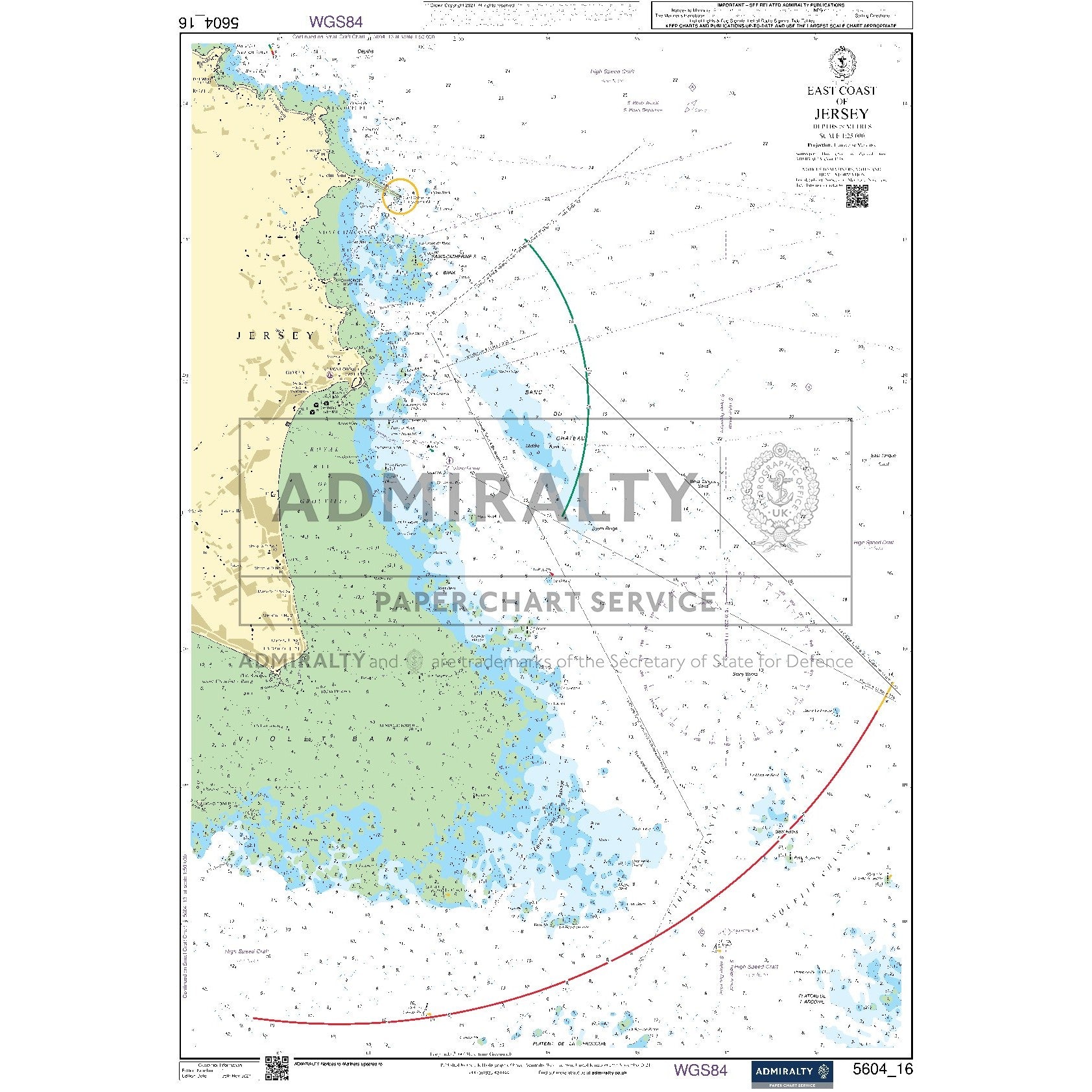 Nautical chart 5604_16 East Coast of Jersey