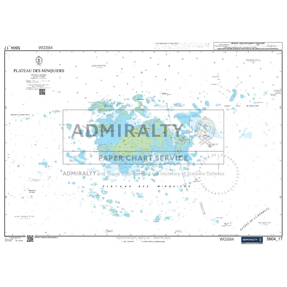 Nautical chart 5604_17 Plateau des Minquiers