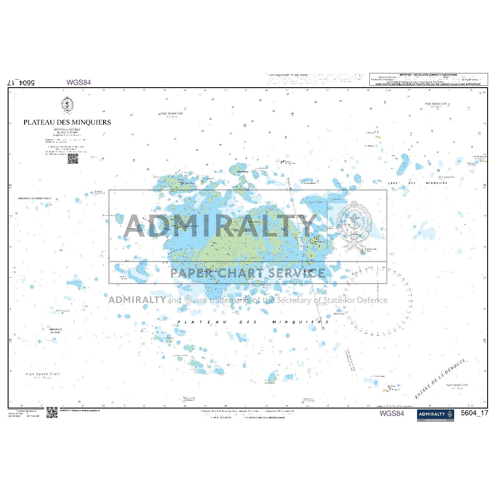 Nautical chart 5604_17 Plateau des Minquiers