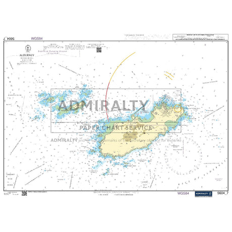 Nautical chart 5604_7 Alderney in the Channel Islands