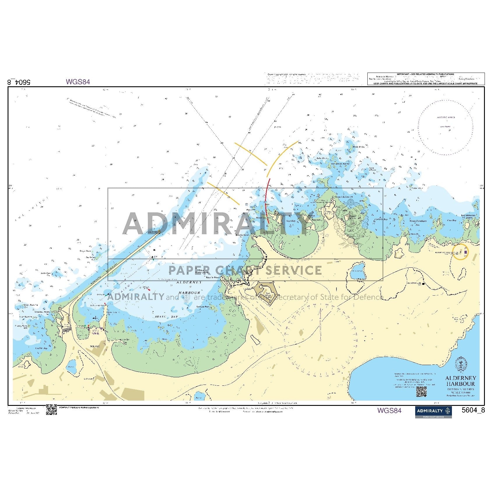 Nautical chart 5604_8 Alderney Harbour in the Channel Islands
