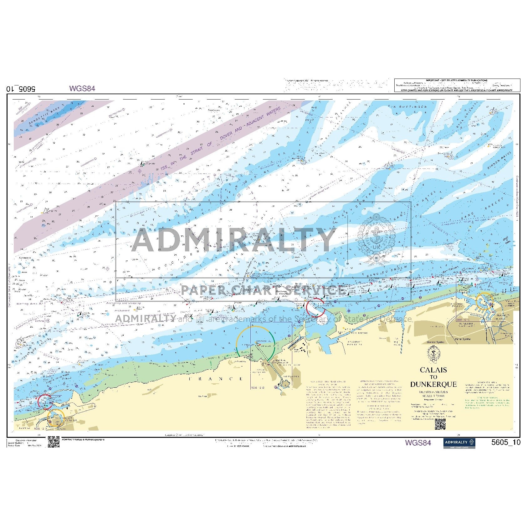 Nautical chart 5605_10 Calais to Dunkerque