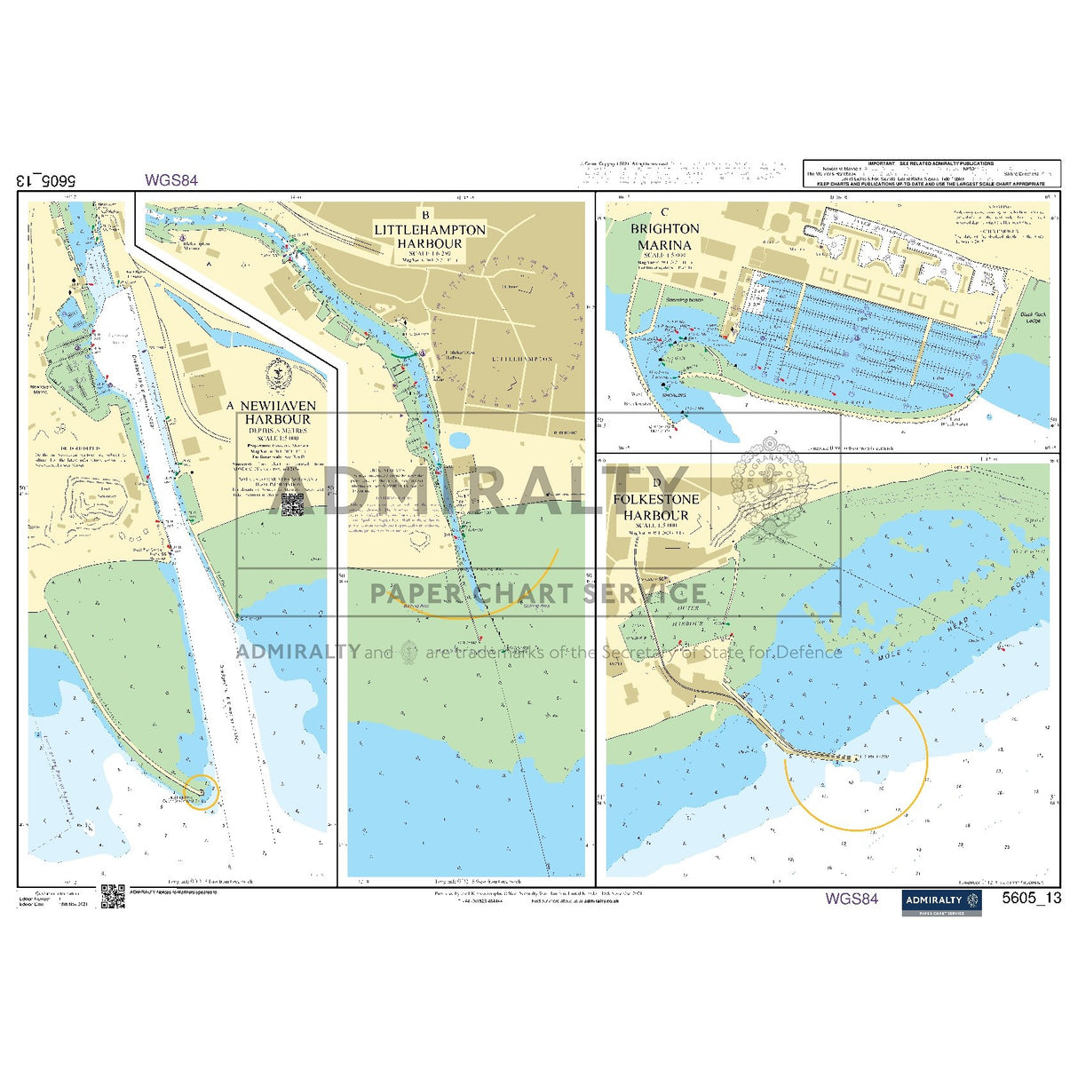 Nautical chart 5605_13 Newhaven Harbour