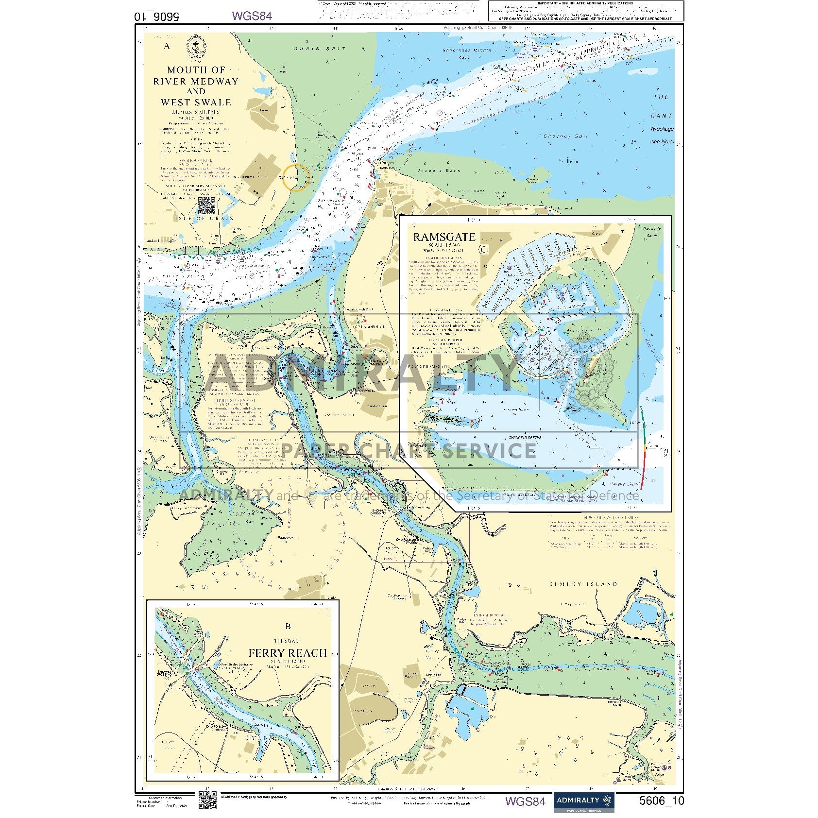 Nautical chart 5606_10 Mouth of River Medway and West Swale