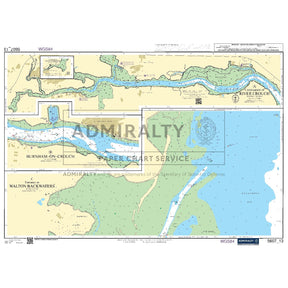Nautical chart 5607_13 Continuation of River Crouch on the Essex coast with 4 panels