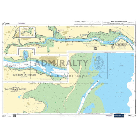 Nautical chart 5607_13 Continuation of River Crouch