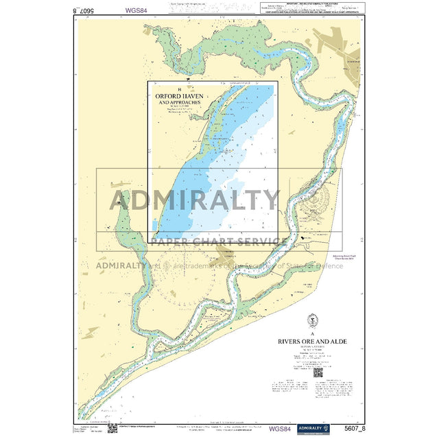 Nautical chart 5607_8 Rivers Ore and Alde on the Suffolk coast with 2 panels