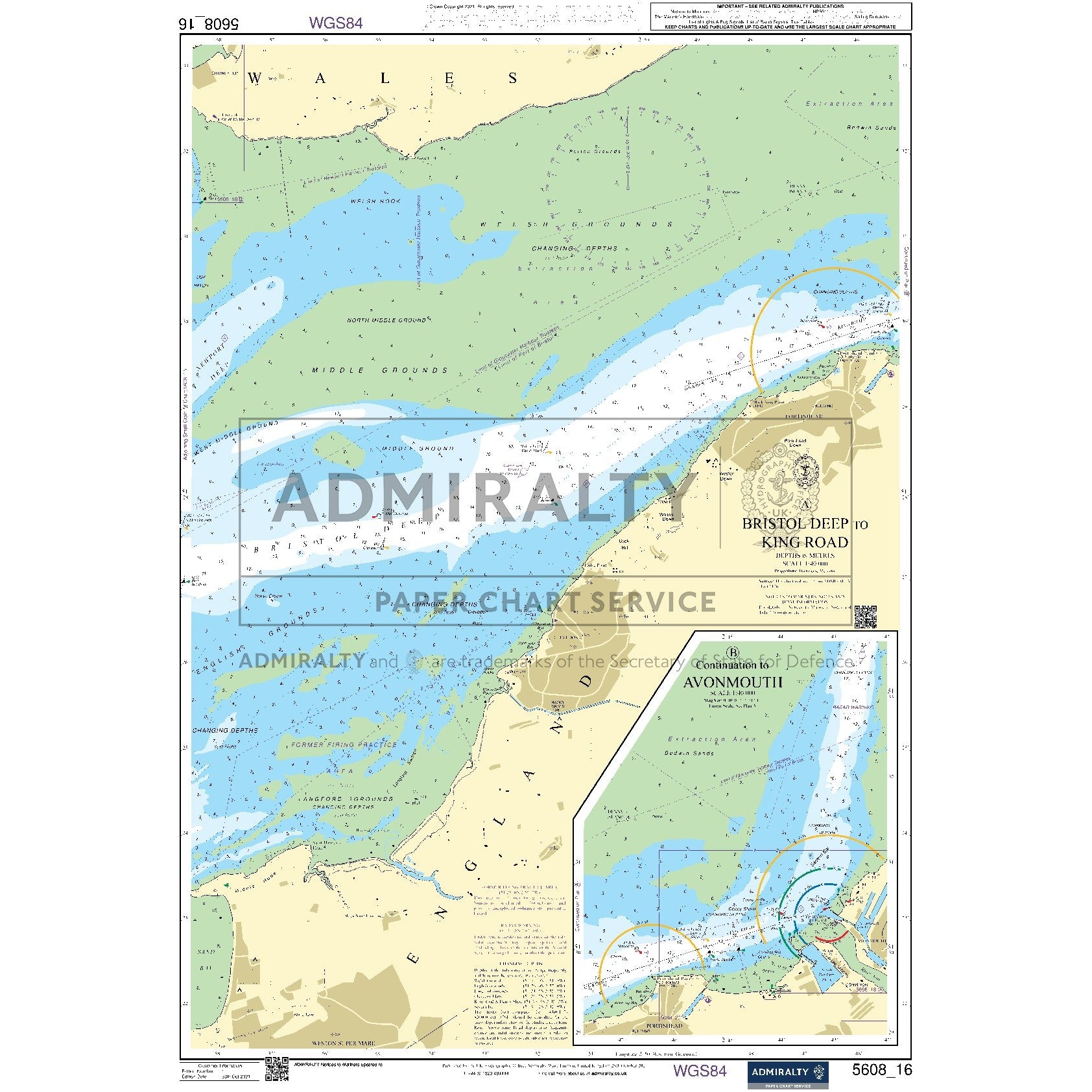 Nautical chart 5608_16 Bristol Deep to King Road
