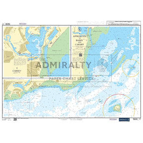 Nautical chart 5608_17 Approaches to Barry and Cardiff on the Welsh coast with 2 panels