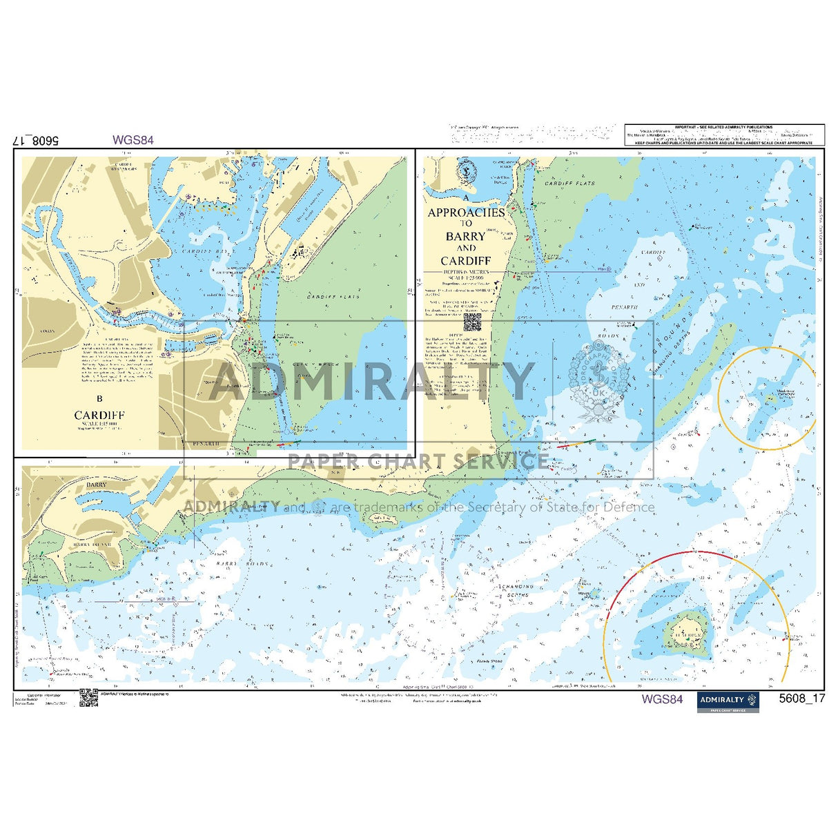 Nautical chart 5608_17 Approaches to Barry and Cardiff