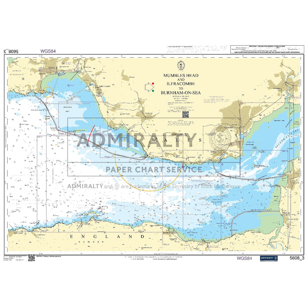 Nautical chart 5608_3 Mumbles Head and Ilfracombe to Burnham-on-Sea