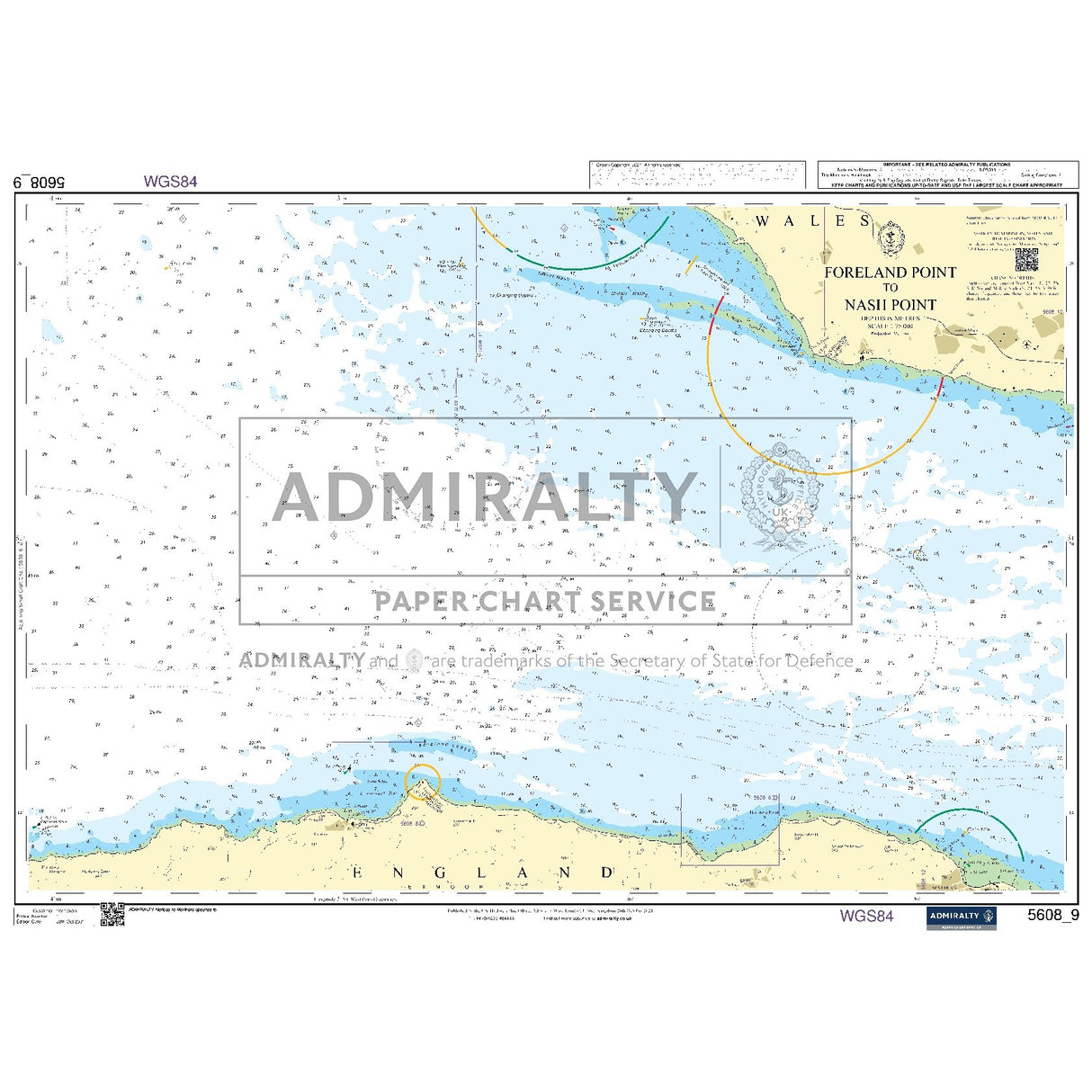 Nautical chart 5608_9 Foreland Point to Nash Point