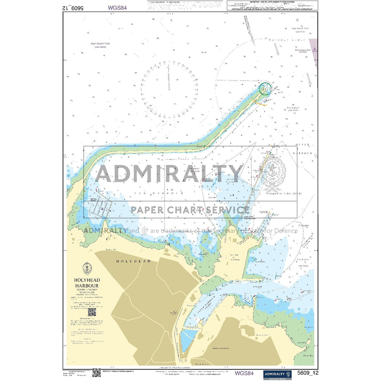 Nautical chart 5609_12 Holyhead Harbour on Anglesey