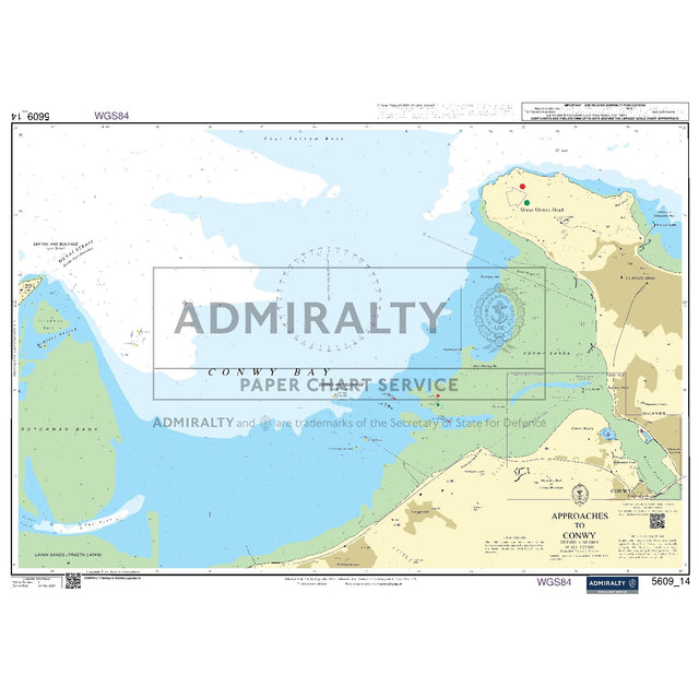 Nautical chart 5609_14 Approaches to Conwy on the North Wales coast