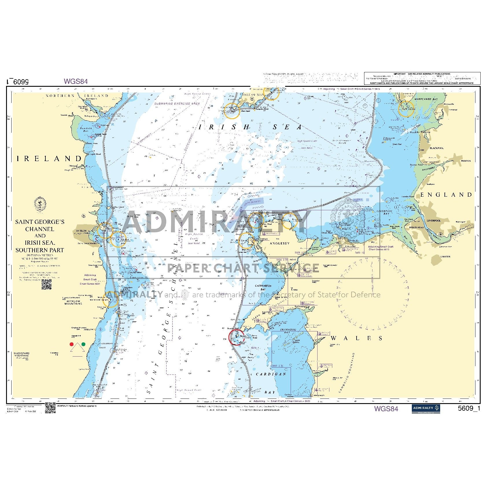 Nautical chart 5609_1 Saint George's Channel and Irish Sea (Southern Part)