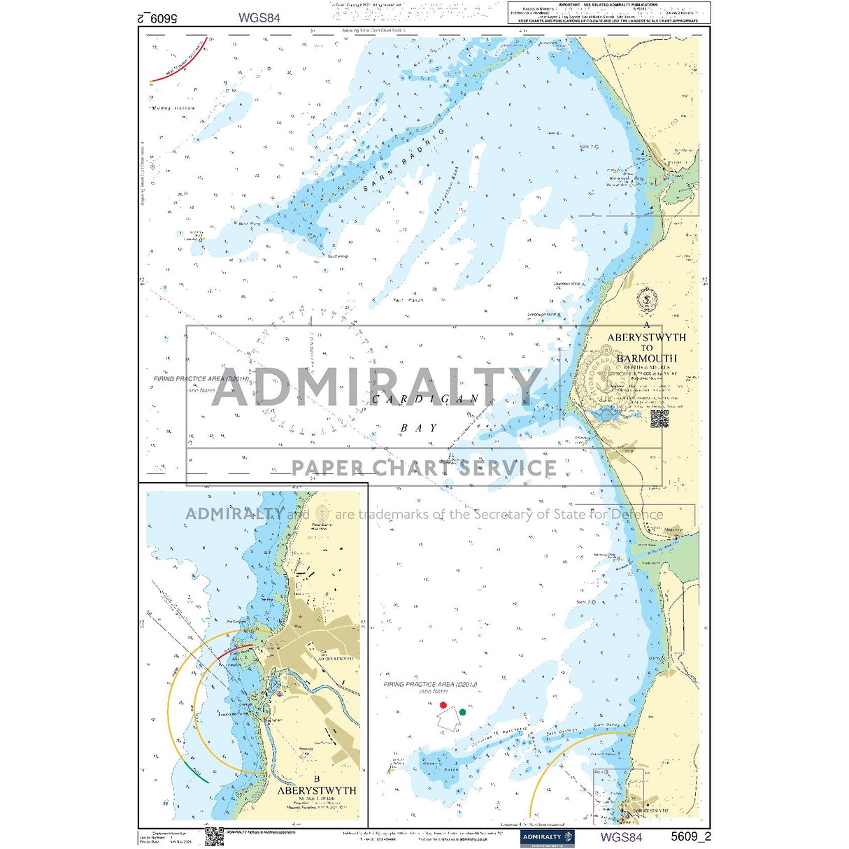 Nautical chart 5609_2 Aberystwyth to Barmouth