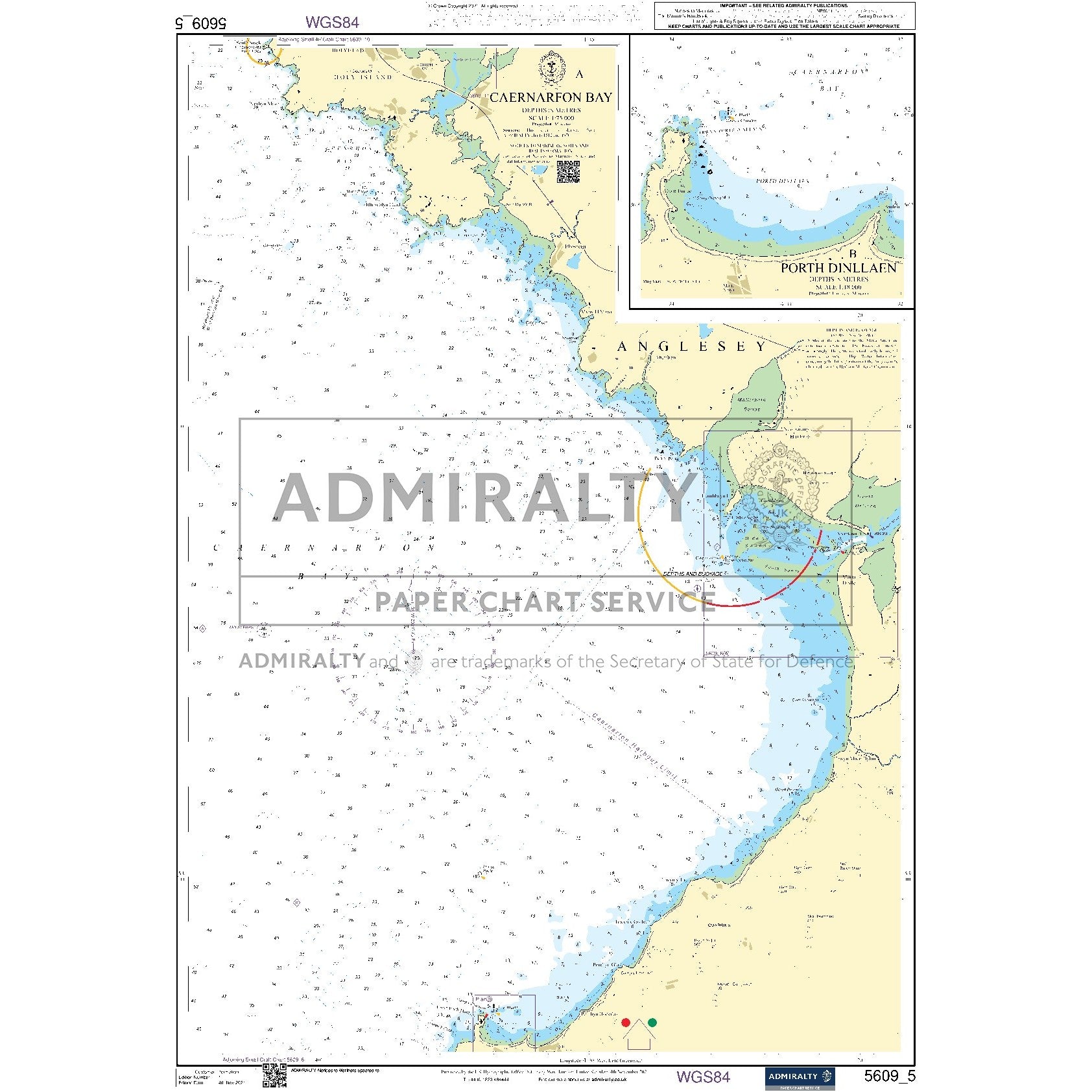 Nautical chart 5609_5 Caernarfon Bay