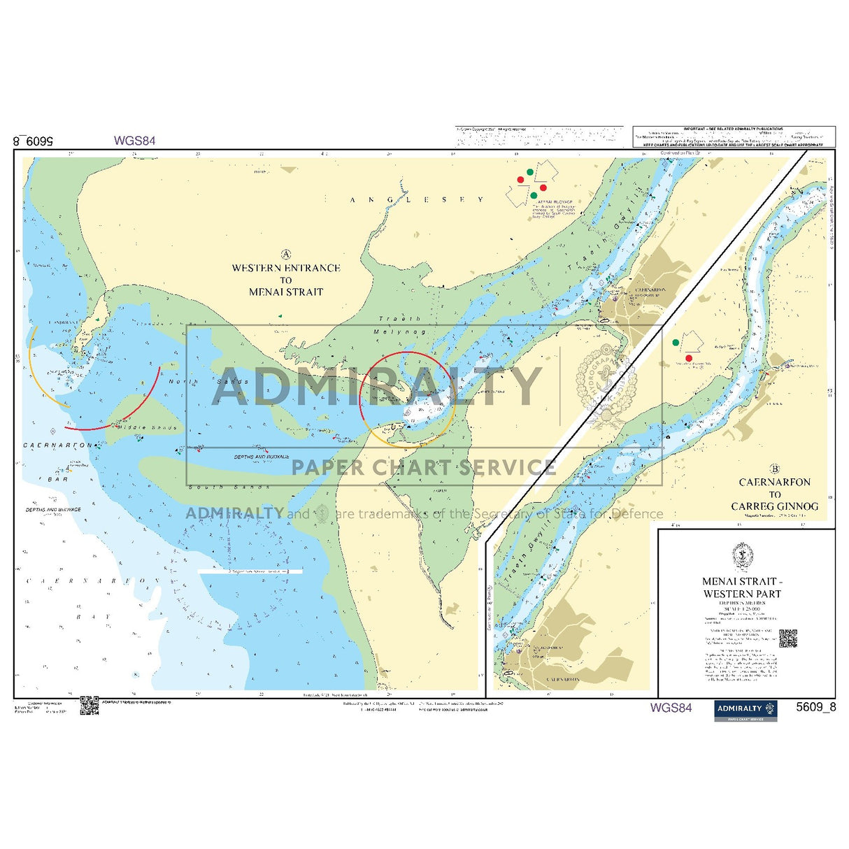 Nautical chart 5609_8 Menai Strait (Western Part)