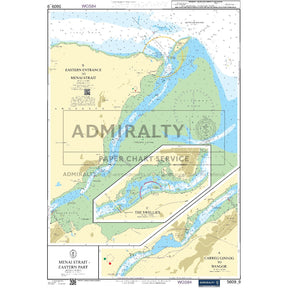 Nautical chart 5609_9 Menai Strait - Eastern Part with 3 panels