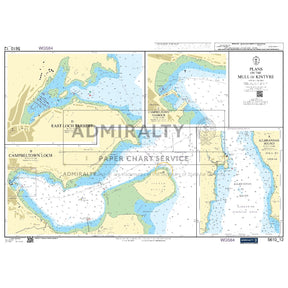 Nautical chart 5610_12 Plans on the Mull of Kintyre in the Firth of Clyde with 4 panels