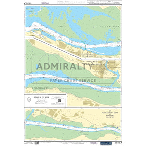 Nautical chart 5610_4 River Clyde in the Firth of Clyde with 3 panels