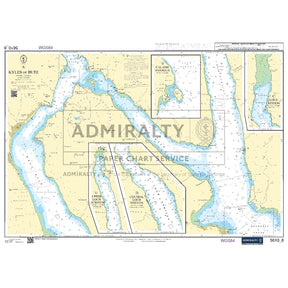 Nautical chart 5610_8 Kyles of Bute in the Firth of Clyde with 5 panels