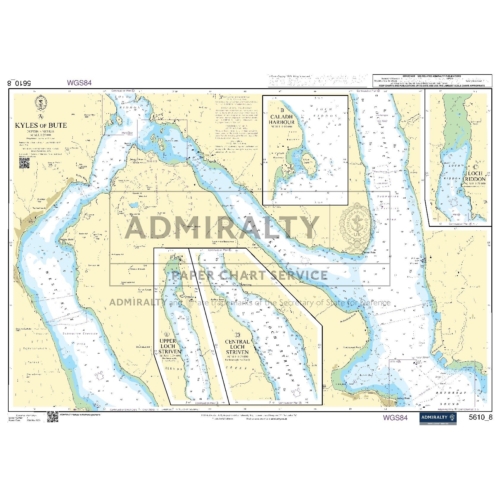 Nautical chart 5610_8 Kyles of Bute