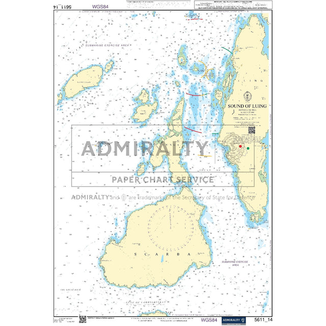 Nautical chart 5611_14 Sound of Luing on the west coast of Scotland