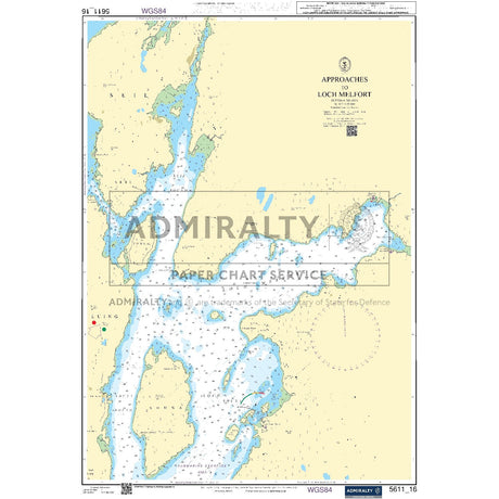 Nautical chart 5611_16 Approaches to Loch Melfort on the west coast of Scotland