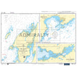 Nautical chart 5611_27 Seil Sound and Sound of Insh on the west Scottish coast with 3 panels