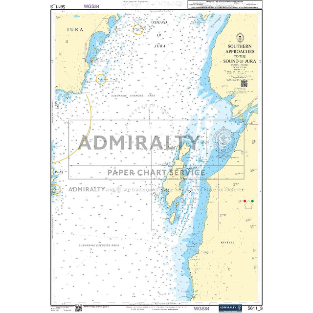 Nautical chart 5611_3 Southern Approaches to the Sound of Jura on the west coast of Scotland